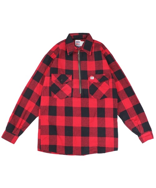 BIG BILL(ビッグビル)の「【T18】【BIG BILL/ビッグ ビル】PREMIUM FLANNEL WORK SHIRT WITH ZIPPER(シャツ/ブラウス・メンズ・ブルー/レッド/ホワイト・LARGE/SMALL)」の5枚目の写真