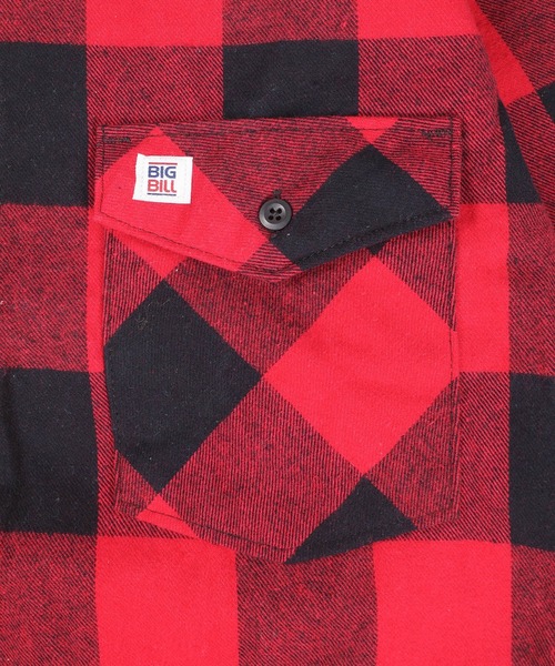 BIG BILL(ビッグビル)の「【T18】【BIG BILL/ビッグ ビル】PREMIUM FLANNEL WORK SHIRT WITH ZIPPER(シャツ/ブラウス・メンズ・ブルー/レッド/ホワイト・LARGE/SMALL)」の8枚目の写真