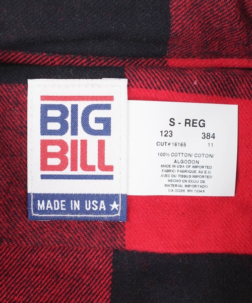 BIG BILL(ビッグビル)の「【T18】【BIG BILL/ビッグ ビル】PREMIUM FLANNEL WORK SHIRT WITH ZIPPER(シャツ/ブラウス・メンズ・ブルー/レッド/ホワイト・LARGE/SMALL)」の10枚目の写真