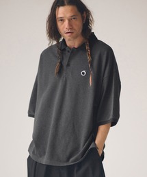 ADAMPATEK/BITE APPLE patch polo shirt/鹿の子ポロシャツ