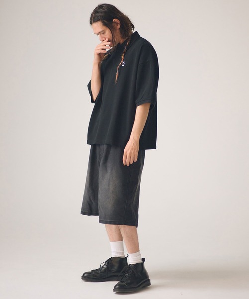 ADAM PATEK(アダムパテック)の「ADAMPATEK/BITE APPLE patch polo shirt/鹿の子ポロシャツ(ポロシャツ・メンズ・グレー/ホワイト/ブラック・1/2)」の20枚目の写真