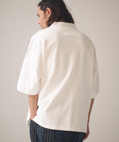 ADAM PATEK(アダムパテック)の「ADAMPATEK/BITE APPLE patch polo shirt/鹿の子ポロシャツ(ポロシャツ・メンズ・グレー/ホワイト/ブラック・1/2)」の14枚目の写真