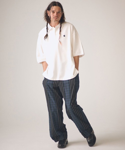 ADAM PATEK(アダムパテック)の「ADAMPATEK/BITE APPLE patch polo shirt/鹿の子ポロシャツ(ポロシャツ・メンズ・グレー/ホワイト/ブラック・1/2)」の15枚目の写真