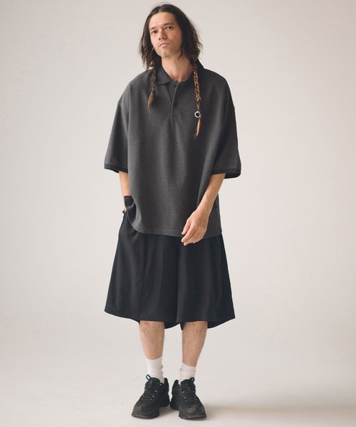 ADAM PATEK(アダムパテック)の「ADAMPATEK/BITE APPLE patch polo shirt/鹿の子ポロシャツ(ポロシャツ・メンズ・グレー/ホワイト/ブラック・1/2)」の12枚目の写真