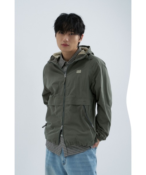 codegraphy（コードグラフィー）の「Contrast Hooded Jumper CBFSUJP001（ブルゾン・メンズ・カーキ/ダークネイビー・LARGE/MEDIUM）」の5枚目の写真