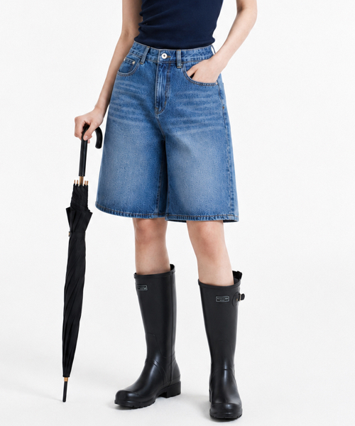 ARTISTWEAR（アーティストウェア）の「[ATW] フラップポケットAラインデニムショーツ（その他パンツ・レディース・ブルー・SMALL/MEDIUM/LARGE）」の5枚目の写真
