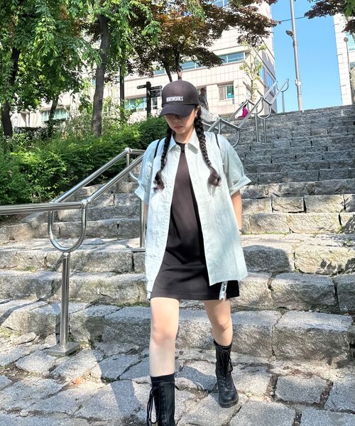 NONBLANK(ノンブランク)の「ネイチャーリングクルハーフスリーブシャツ _COOL BEIGE(シャツ/ブラウス・メンズ・その他・MEDIUM/LARGE/X-LARGE)」の8枚目の写真