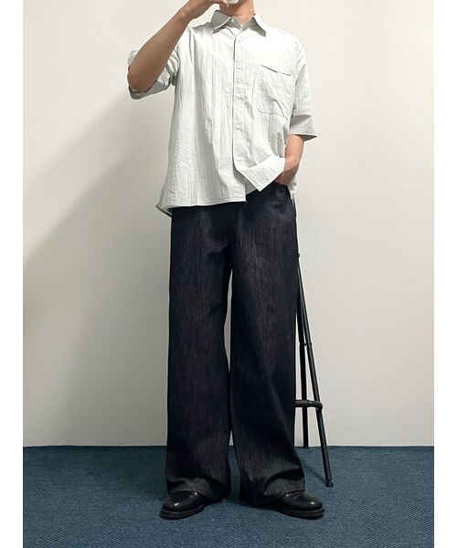 NONBLANK(ノンブランク)の「ネイチャーリングクルハーフスリーブシャツ _COOL BEIGE(シャツ/ブラウス・メンズ・その他・MEDIUM/LARGE/X-LARGE)」の9枚目の写真