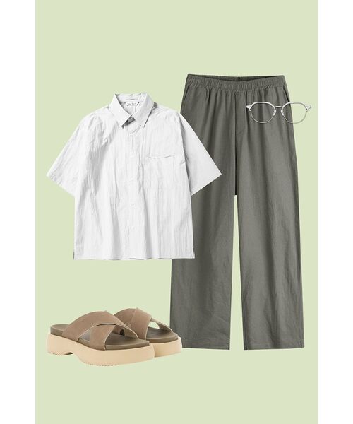 NONBLANK(ノンブランク)の「ネイチャーリングクルハーフスリーブシャツ _COOL BEIGE(シャツ/ブラウス・メンズ・その他・MEDIUM/LARGE/X-LARGE)」の16枚目の写真