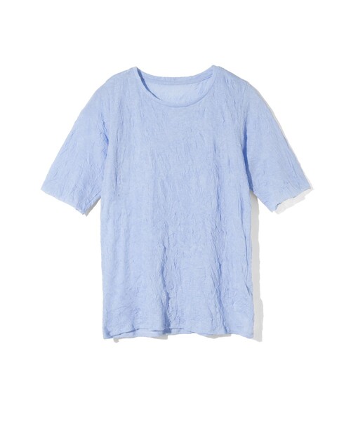 MIDIUMISOLID(ミディウミソリッド)の「MIDIUMISOLID for Ladies シースルークルーネックハーフスリーブインナー(Tシャツ/カットソー・レディース・オフホワイト/パープル/ブラック・FREE)」の5枚目の写真