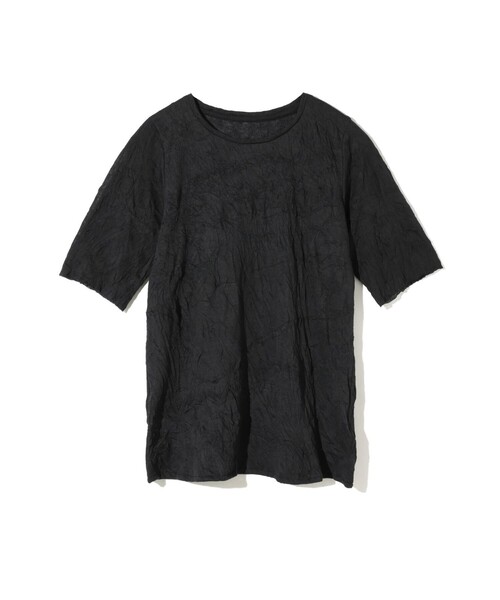 MIDIUMISOLID(ミディウミソリッド)の「MIDIUMISOLID for Ladies シースルークルーネックハーフスリーブインナー(Tシャツ/カットソー・レディース・オフホワイト/パープル/ブラック・FREE)」の6枚目の写真