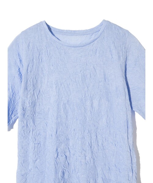 MIDIUMISOLID(ミディウミソリッド)の「MIDIUMISOLID for Ladies シースルークルーネックハーフスリーブインナー(Tシャツ/カットソー・レディース・オフホワイト/パープル/ブラック・FREE)」の21枚目の写真