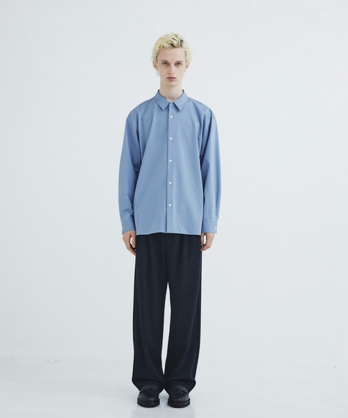CITY TOKYO(シティトウキョウ)の「【CITY TOKYO/シティートーキョー】KANEMASA KNITレギュラーシャツ(シャツ/ブラウス・メンズ・サックスブルー・3)」の2枚目の写真