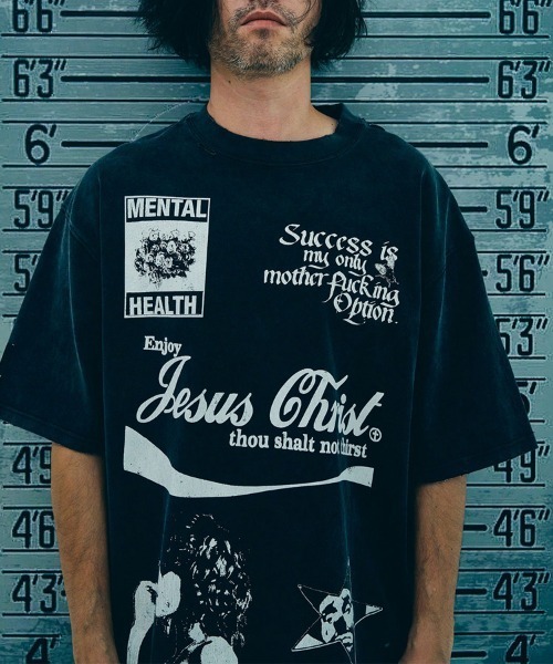 STYLISE（スタイライズ）の「【TALKING ABOUT THE ABSTRACTION】JESUS CHRIST TEE2 / ブラック [26SS-T-008]（Tシャツ/カットソー・メンズ・ブラック・M/L）」の9枚目の写真