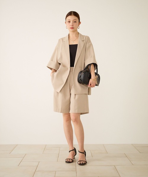 BAYFLOW（ベイフロー）の「[セットアップ着用可能]カラミショートパンツ（その他パンツ・レディース・ブラック/ベージュ・FREE）」の13枚目の写真