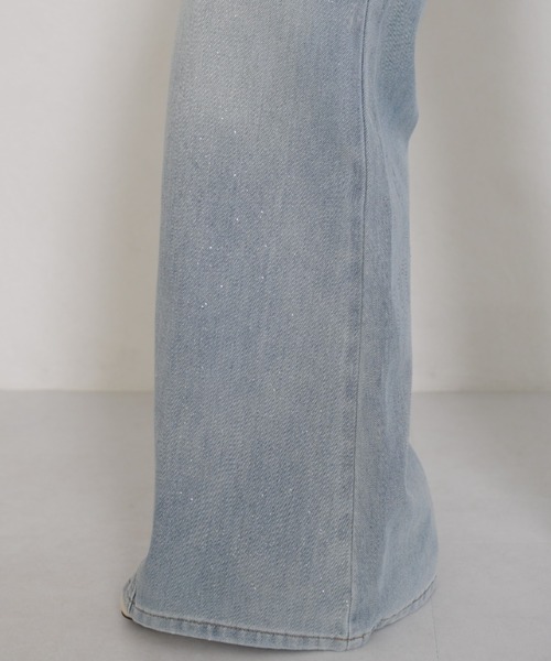MISCH MASCH(ミッシュマッシュ)の「WEB限定 2026春夏新作 きらめきラメ入り美脚デニムパンツ(デニムパンツ・レディース・ブルー・M/S)」の8枚目の写真