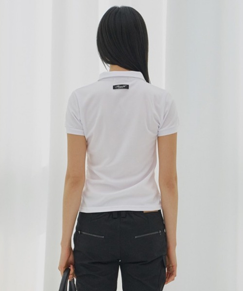 FANCY CLUB（ファンシークラブ）の「【FANCY CLUB】UTOPIA COLLAR TEE / 【ファンシークラブ】ユートピア襟付き半袖Tシャツ（Tシャツ/カットソー・レディース・ブラック/ホワイト・ONE SIZE）」の9枚目の写真