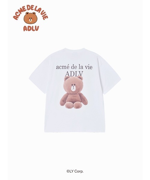 acme de la vie(アクメドラビ)の「【日本未発売/WEB限定】acme de la vie(アクメドラビ)/ラインフレンズ コラボ ベーシック ロゴ Tシャツ 半袖 クルーネック/BASIC LOGO WITH LINE FRIENDS SHORT SLEEVE T-SHIRT(Tシャツ/カットソー・レディース・ホワイト/ブラック/ライトピンク・M/L)」の7枚目の写真