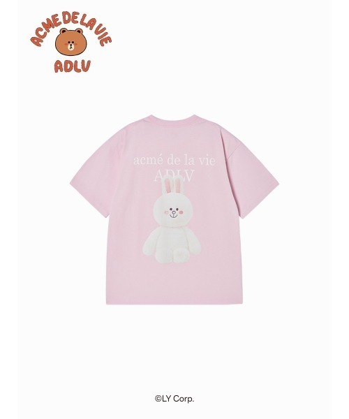 acme de la vie(アクメドラビ)の「【日本未発売/WEB限定】acme de la vie(アクメドラビ)/ラインフレンズ コラボ ベーシック ロゴ Tシャツ 半袖 クルーネック/BASIC LOGO WITH LINE FRIENDS SHORT SLEEVE T-SHIRT(Tシャツ/カットソー・レディース・ホワイト/ブラック/ライトピンク・M/L)」の16枚目の写真