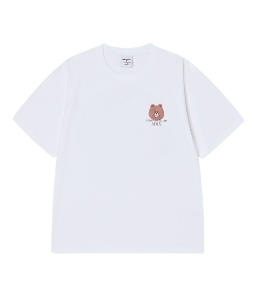 acme de la vie(アクメドラビ)の「【日本未発売/WEB限定】acme de la vie(アクメドラビ)/ラインフレンズ コラボ ベーシック ロゴ Tシャツ 半袖 クルーネック/BASIC LOGO WITH LINE FRIENDS SHORT SLEEVE T-SHIRT(Tシャツ/カットソー・レディース・ホワイト/ブラック/ライトピンク・M/L)」の9枚目の写真