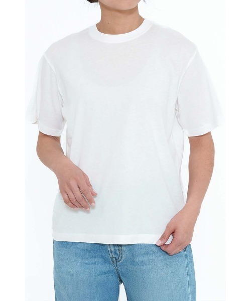 HEART MARKET(ハートマーケット)の「さらさら半袖CottonT(Tシャツ/カットソー・レディース・ブラック系/チャコール/ホワイト/ブラック/ナチュラル・MEDIUM/LARGE/LL)」の1枚目の写真