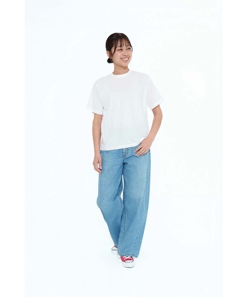 HEART MARKET(ハートマーケット)の「さらさら半袖CottonT(Tシャツ/カットソー・レディース・ブラック系/チャコール/ホワイト/ブラック/ナチュラル・MEDIUM/LARGE/LL)」の6枚目の写真