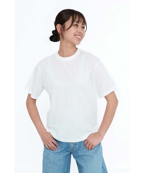 HEART MARKET(ハートマーケット)の「さらさら半袖CottonT(Tシャツ/カットソー・レディース・ブラック系/チャコール/ホワイト/ブラック/ナチュラル・MEDIUM/LARGE/LL)」の9枚目の写真