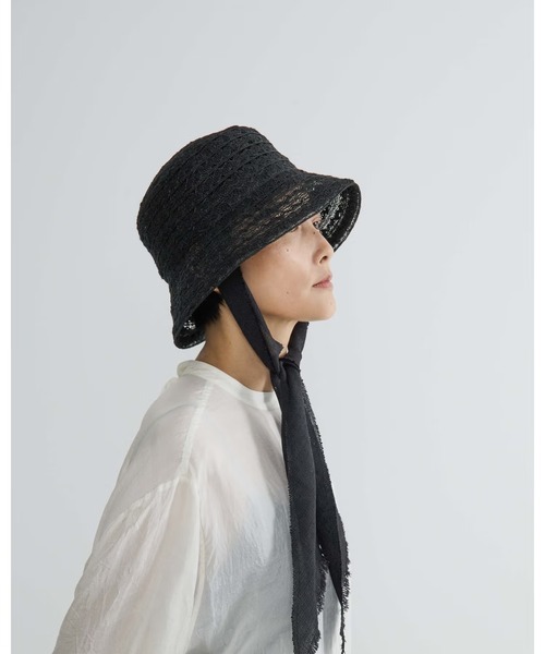 La Maison de Lyllis（メゾンドリリス）の「CLOCHE SCARF 2261029 LaMaisondeLyllis（Tシャツ/カットソー・レディース・ブラック/ホワイト・FREE）」の2枚目の写真