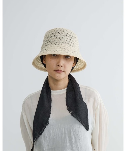La Maison de Lyllis（メゾンドリリス）の「CLOCHE SCARF 2261029 LaMaisondeLyllis（Tシャツ/カットソー・レディース・ブラック/ホワイト・FREE）」の12枚目の写真