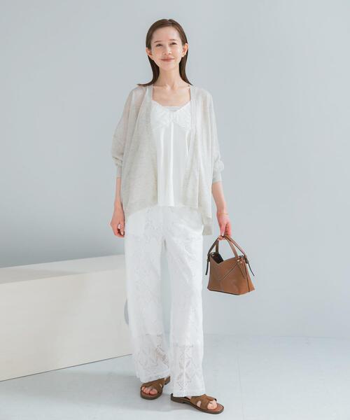 URBAN RESEARCH ROSSO WOMEN(アーバンリサーチ ロッソ)の「パネルレースストレートイージーパンツ(その他パンツ・レディース・ブラック/ホワイト・FREE)」の4枚目の写真