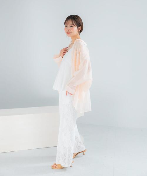 URBAN RESEARCH ROSSO WOMEN(アーバンリサーチ ロッソ)の「パネルレースストレートイージーパンツ(その他パンツ・レディース・ブラック/ホワイト・FREE)」の8枚目の写真