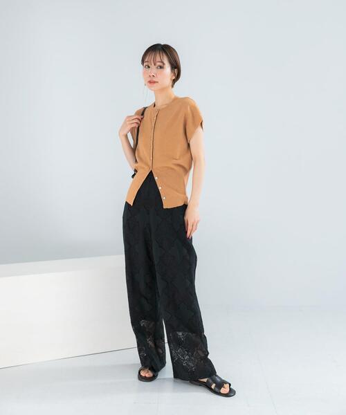 URBAN RESEARCH ROSSO WOMEN(アーバンリサーチ ロッソ)の「パネルレースストレートイージーパンツ(その他パンツ・レディース・ブラック/ホワイト・FREE)」の14枚目の写真