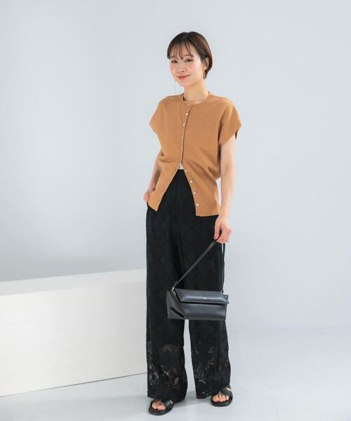 URBAN RESEARCH ROSSO WOMEN(アーバンリサーチ ロッソ)の「パネルレースストレートイージーパンツ(その他パンツ・レディース・ブラック/ホワイト・FREE)」の15枚目の写真