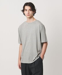 Armor lux（アルモーリュックス）の「【別注】＜Armor-Lux＞ セミボートネック ボーダー Tシャツ（Tシャツ/カットソー）」