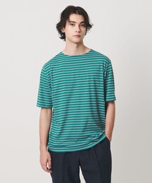 Armor lux（アルモーリュックス）の「【別注】＜Armor-Lux＞ セミボートネック ボーダー Tシャツ（Tシャツ/カットソー）」