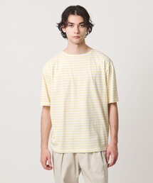 Armor lux（アルモーリュックス）の「【別注】＜Armor-Lux＞ セミボートネック ボーダー Tシャツ（Tシャツ/カットソー）」