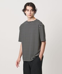 Armor lux（アルモーリュックス）の「【別注】＜Armor-Lux＞ セミボートネック ボーダー Tシャツ（Tシャツ/カットソー）」