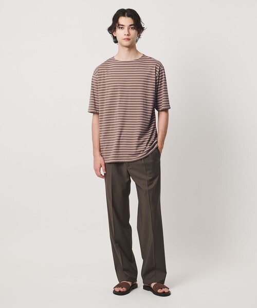 Armor lux(アルモーリュックス)の「【別注】<Armor-Lux> セミボートネック ボーダー Tシャツ(Tシャツ/カットソー・メンズ・イエロー/ブラウン系/グレー系/ケリーグリーン/コバルトブルー/ブラック・XL/M/L/S)」の12枚目の写真