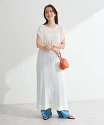 前後2WAYレイヤーニットワンピース