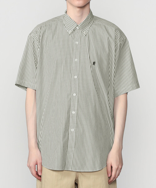GYMPHLEX（ジムフレックス）の「Gymphlex | ボタンダウン半袖シャツ STRIPE MEN（シャツ/ブラウス・メンズ・グリーン系その他・S/L/M）」の9枚目の写真
