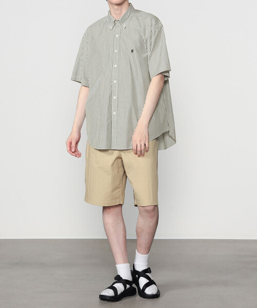 GYMPHLEX（ジムフレックス）の「Gymphlex | ボタンダウン半袖シャツ STRIPE MEN（シャツ/ブラウス・メンズ・グリーン系その他・S/L/M）」の12枚目の写真