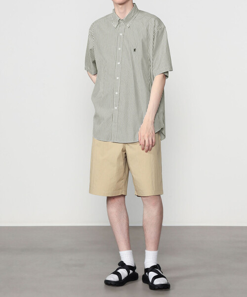 GYMPHLEX（ジムフレックス）の「Gymphlex | ボタンダウン半袖シャツ STRIPE MEN（シャツ/ブラウス・メンズ・グリーン系その他・S/L/M）」の13枚目の写真