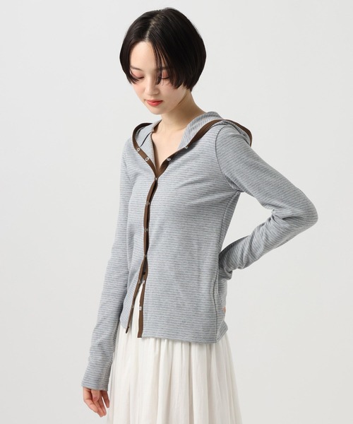 BAYFLOW(ベイフロー)の「ソフトフライスパーカー(Tシャツ/カットソー・レディース・ブラック/ライトブルー/グレー・FREE)」の7枚目の写真