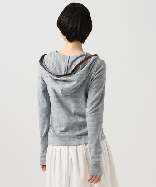 BAYFLOW(ベイフロー)の「ソフトフライスパーカー(Tシャツ/カットソー・レディース・ブラック/ライトブルー/グレー・FREE)」の8枚目の写真