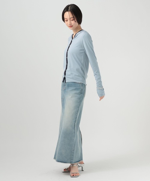 BAYFLOW(ベイフロー)の「ソフトフライスパーカー(Tシャツ/カットソー・レディース・ブラック/ライトブルー/グレー・FREE)」の22枚目の写真