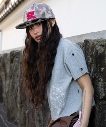 GLACK（グラック）の「GZT007 キルケ シンチバック Tシャツ (GRAY)（Tシャツ/カットソー）」