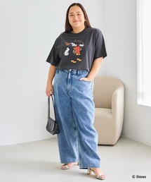 Disney（ディズニー）の「【Disney】別注 ＜ミッキー＞ウエスタン フロッキーバックロゴTシャツ（Tシャツ/カットソー）」