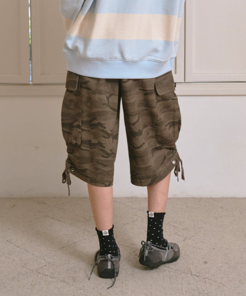 THE GREEN LAB（ザグリーンラボ）の「カモミリタリーバミューダハーフパンツ[カモカーキ]（その他パンツ・レディース・その他・FREE）」の3枚目の写真