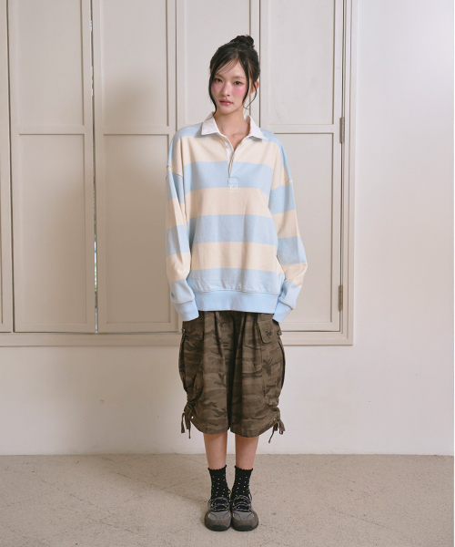 THE GREEN LAB（ザグリーンラボ）の「カモミリタリーバミューダハーフパンツ[カモカーキ]（その他パンツ・レディース・その他・FREE）」の4枚目の写真
