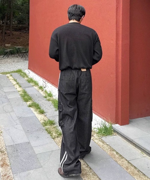 NOWLE(ノウル)の「【NOWLE】5ボタン サーマルテクスチャー リラックス ヘンリーネック 長袖Tシャツ(Tシャツ/カットソー・メンズ・ブラック/ホワイト/グレー・X-LARGE/SMALL/MEDIUM/LARGE)」の16枚目の写真
